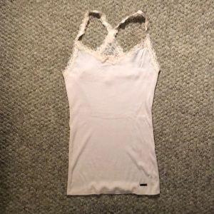 New without tags Hollister tank top. Very light pink. Beautiful lace detail.
